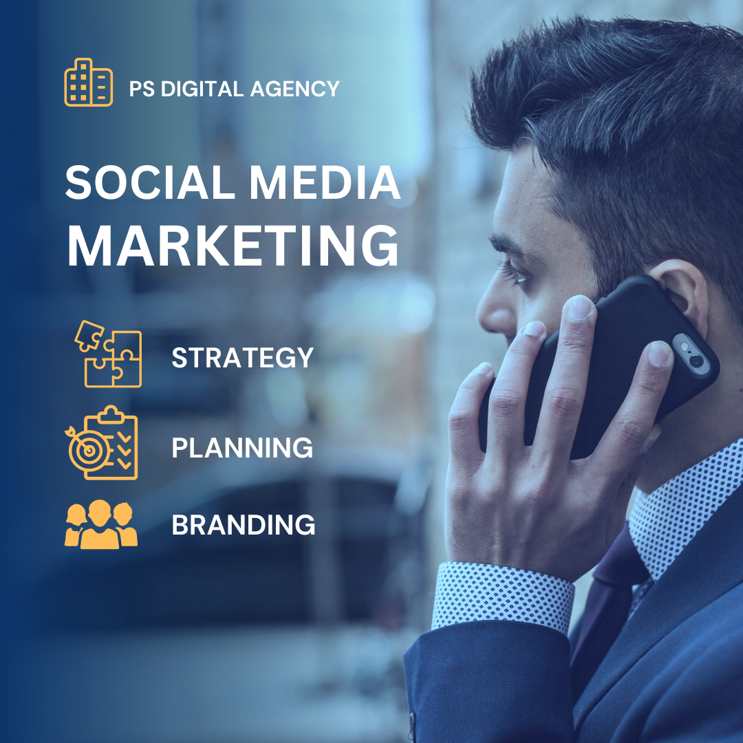 blue modern social media marketing instagram post